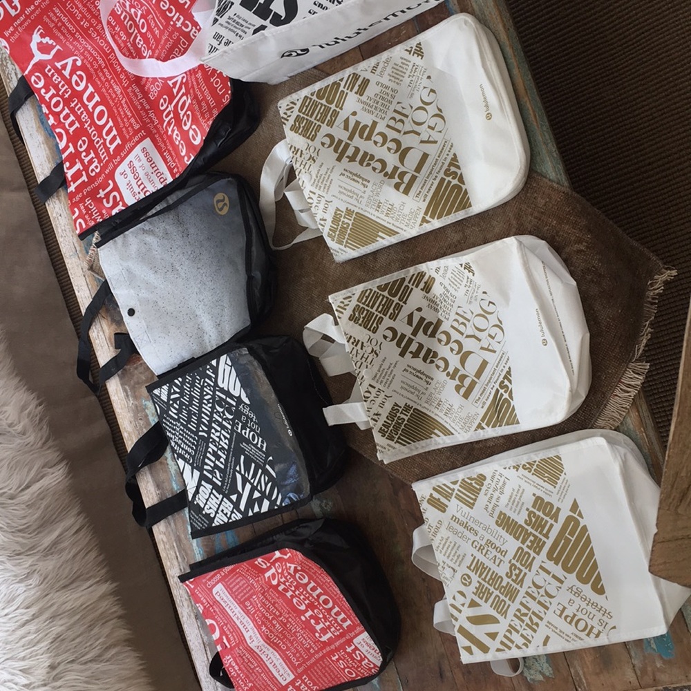 Lululemon Athletica shopping bags